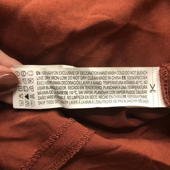 πLong Sleeve Blouse in Rust Size Small - Picture 10 of 11